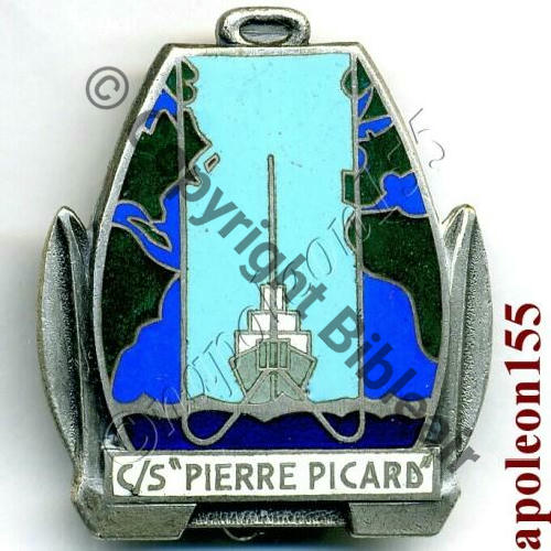 PICARD  NAVIRE CABLIER C.S PIERRE PICARD BATIMENT CIVIL  DrPBER Bol Dos irreg Estampe